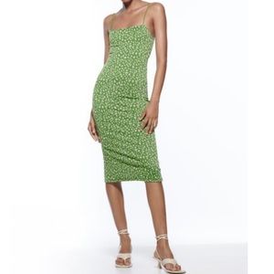 Zara Jacquard midi dress - XS/SM